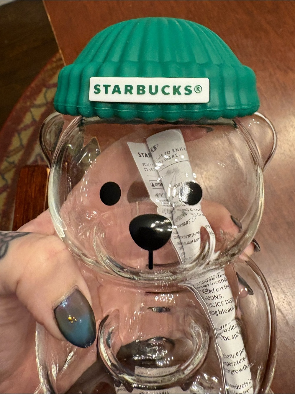 Starbucks Bearista Glass Cup with Straw - Picture 3 of 8